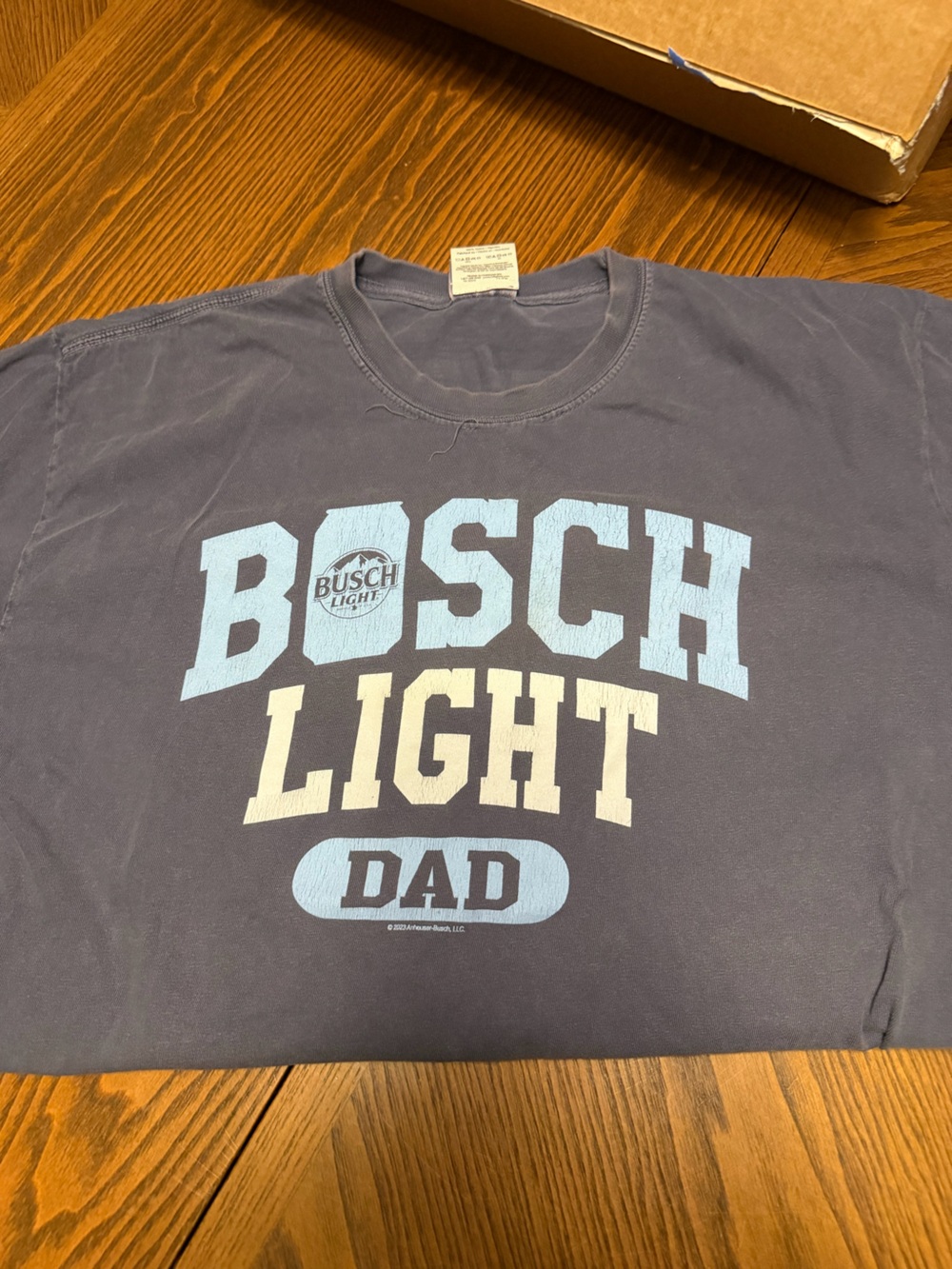 Comfort Colors Navy Blue 'Busch Light Dad' Graphic Tee